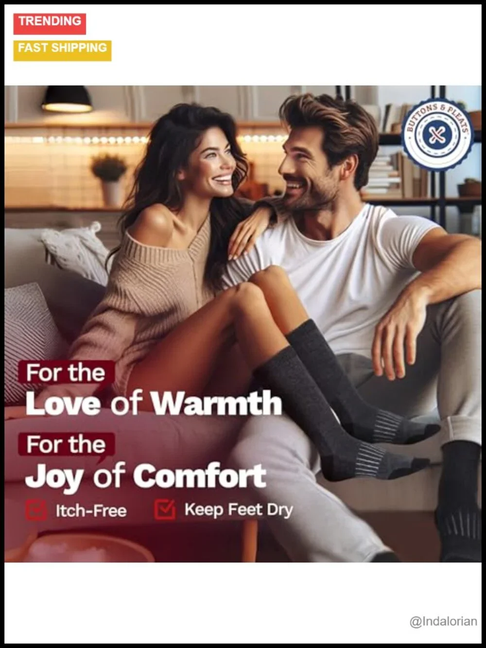 Wool Socks for Men & Women Merino Thermal Warm Cozy Winter Boot Socks